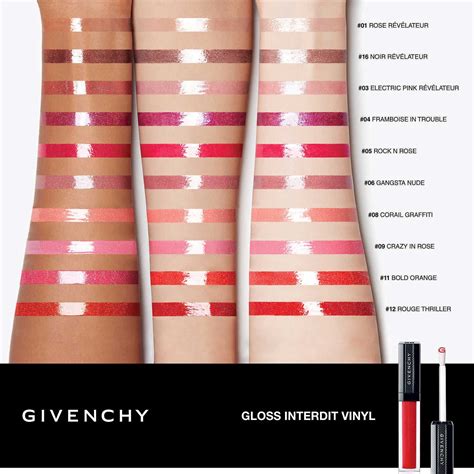 givenchy interdit vinyl lipstick swatches|Givenchy universal black lip balm.